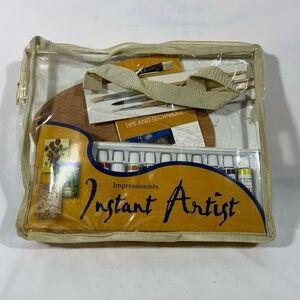 IMPRESSIONISTS INSTANT ARTIST PAINT SET 3 12x9.5 CANVAS PRINTS & SUPPLIES NEW